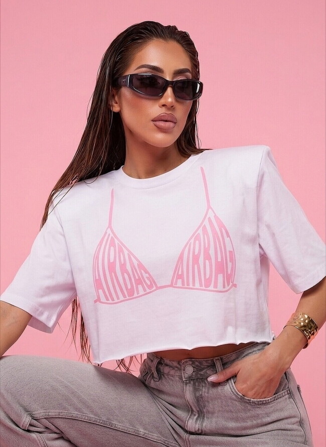 Street Style Crop Top με Βάτες