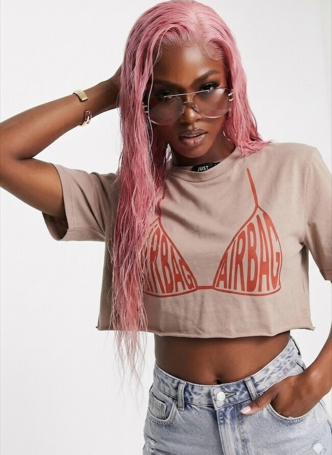 Street Style Crop Top με Βάτες