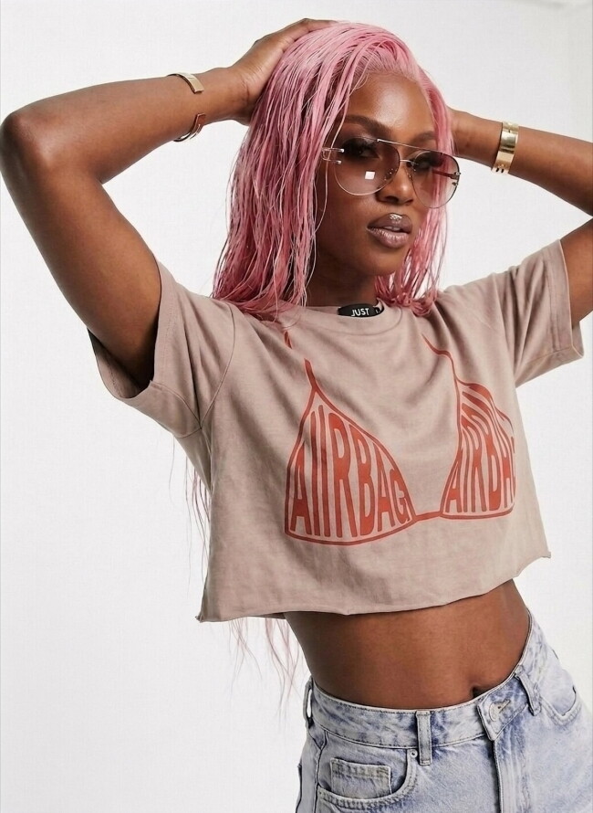 Street Style Crop Top με Βάτες