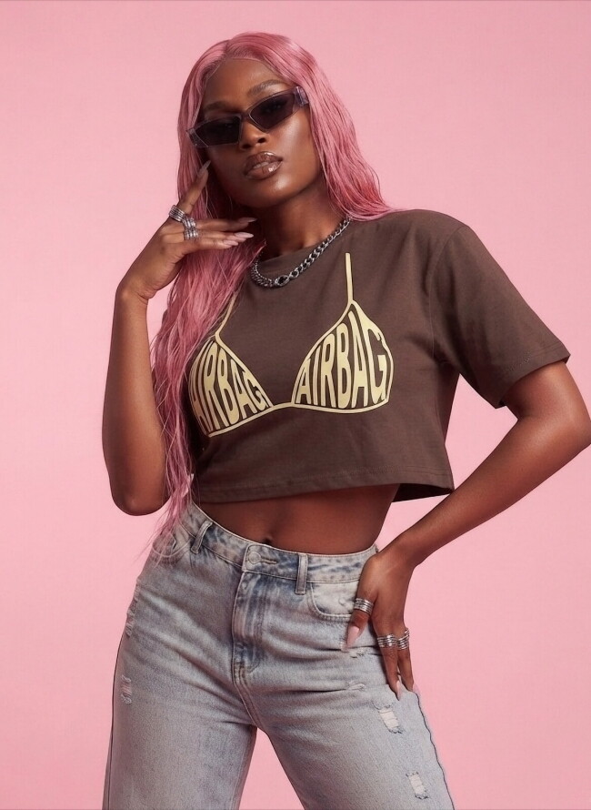 Street Style Crop Top με Βάτες